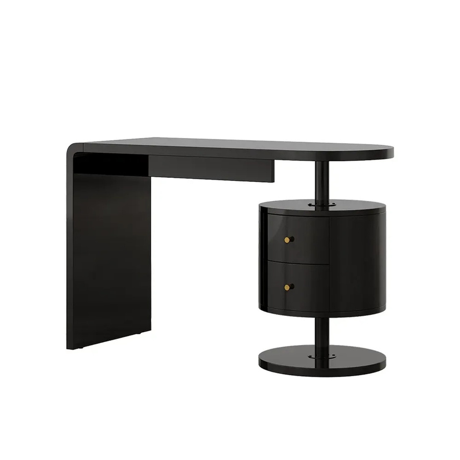 Vicco Schminktisch Lara Schwarz Hochglanz mit 2 Schubladen B: 120 cm, T: 50 cm, H: 76 cm - Bild 3