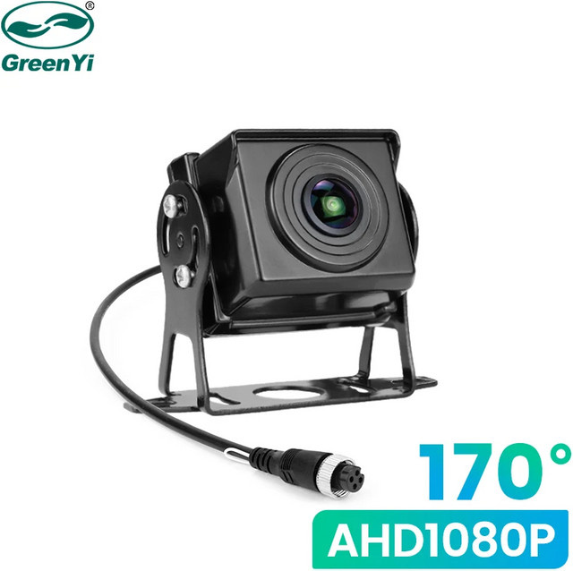 GreenYi Full HD Fisheye Weitwinkel Rückfahrkamera mit 170 Grad Sichtfeld und Nachtsicht für Bus und Lkw in Grün und Schwarz - Bild 1