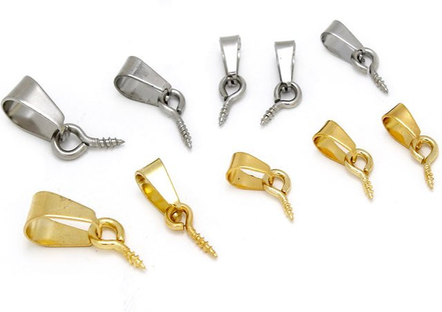 SUMOORL Schraube Auge Pins, Edelstahl, Silber, Perlen Anschlüsse - Bild 1