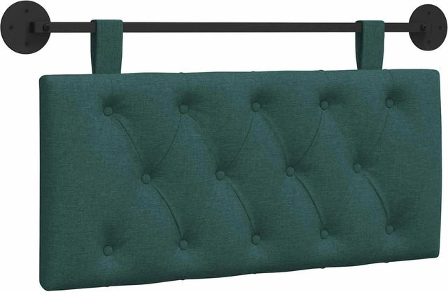 vidaXL Hängendes Kopfteil in Dunkelgrün aus Stoff und Holz, Modernes Polsterpaneel für Schlafzimmer, Breite: 90 cm, Höhe: 55 cm, Tiefe: 7 cm - Bild 1