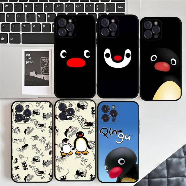 Potdemiel Handyhülle mit lustigem Cartoon P-Pingu für iPhone 17 16 15 16e 14 13 12 11 Pro Max Plus - Bild 1
