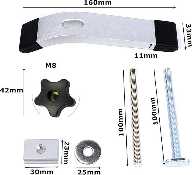ETOPOO Holzbearbeitungsplatten-Pressblock mit T-Schraube und T-Gleitergriff - Bild 1