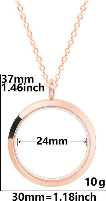 Binchi Outdoor Product Halskette, Medaillon Anhänger, Edelstahl, Roségold, 60 cm, Unisex - Bild 1