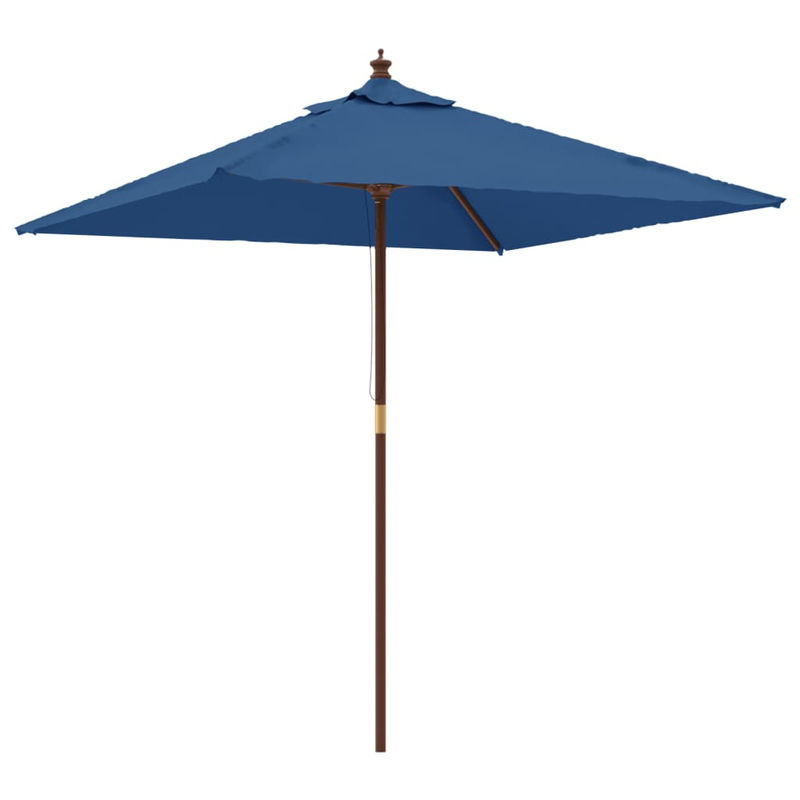 Vidaxl Garten Sonnenschirm mit Holzständer, Azurblau, H x B x T: 231 x 198 x 198 cm - Bild 2