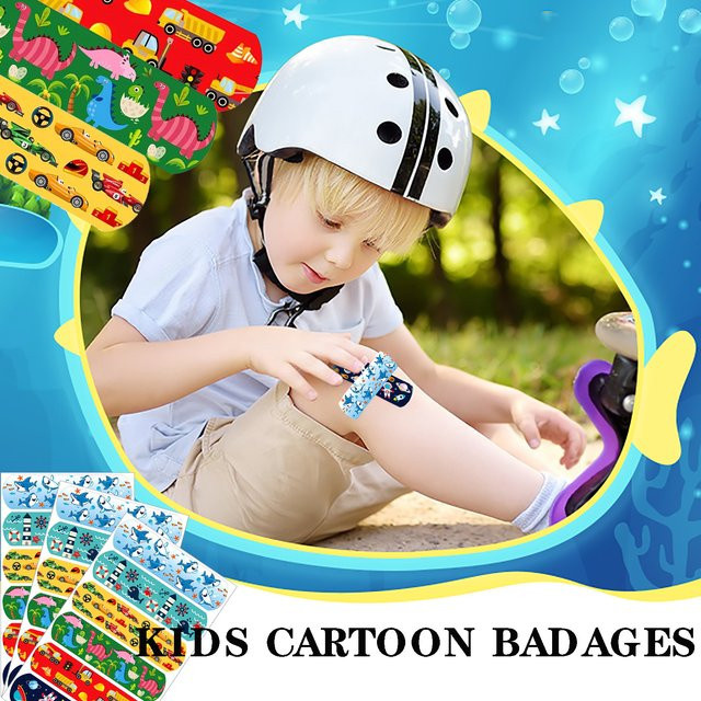 SMILE PLUS Cartoon-Pflaster für Kinder, 18/42 Stück, 6 Stile, atmungsaktiv - Bild 1