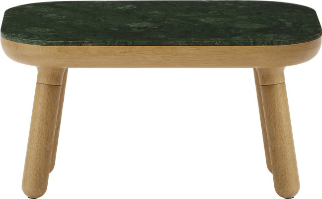 UMAGE Paff Tisch in Grün mit Eiche und Marmor im skandinavischen Design - Bild 1