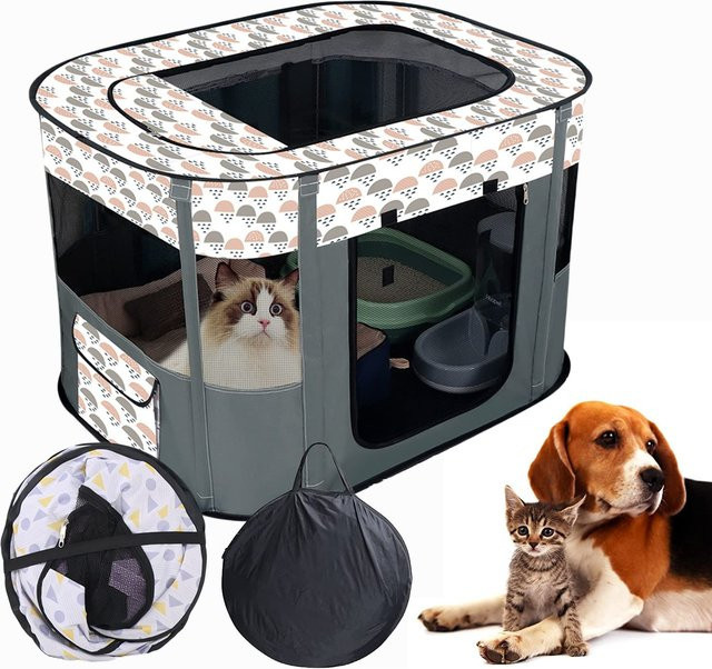 Faltbares Haustier-Auslaufgehege von VALLETTA JAPAN für kleine und mittelgroße Hunde, Katzen und Kleintiere - Bild 1
