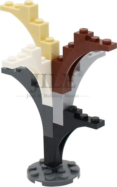 jile MOC Arch 1x5x4 Kontinuierliche Bogen Äste Gebogene Ziegel, Zubehör, 20-teiliges Set - Bild 1