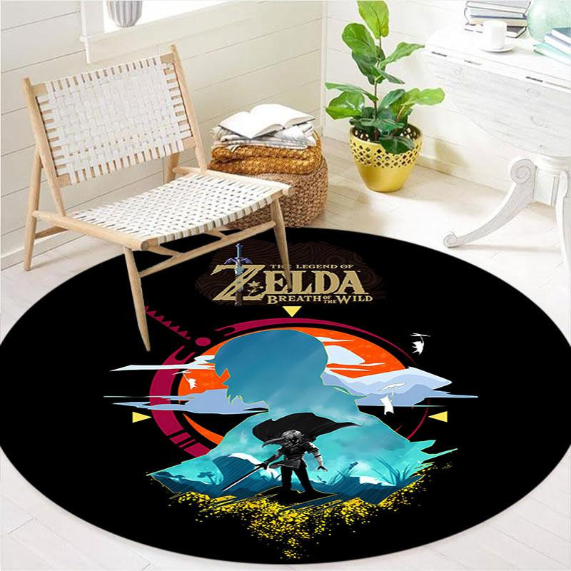 Runder Zelda Teppich von My City Home für Wohnzimmer, Schlafzimmer und Spielzimmer, rutschfest, Durchmesser: 150 cm - Bild 6