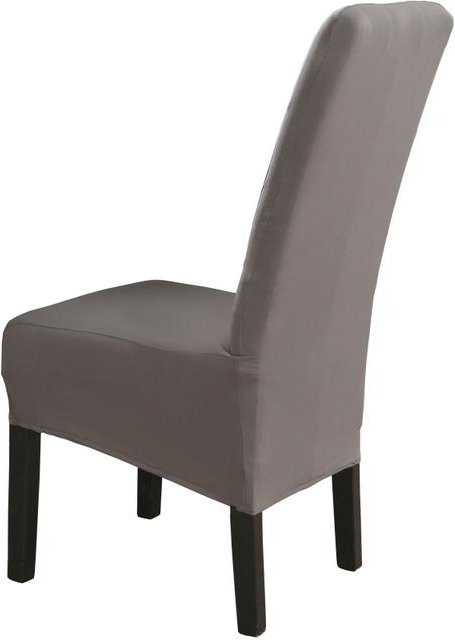 S-EMIGA Stuhlbezug mit hoher Rückenlehne in Grau, XL Stretch-Stuhlhussen aus Spandex für Esszimmer und Bankette - Bild 1