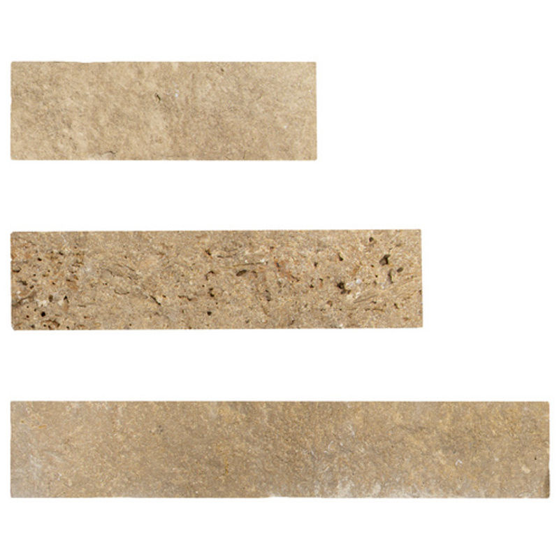 WOHNRAUSCH Wandverblender Keona Brown aus Travertin in Beige-Braun, 0,5 m², H: 7,5 cm, B: 2-3 cm, L: 10-50 cm - Bild 2