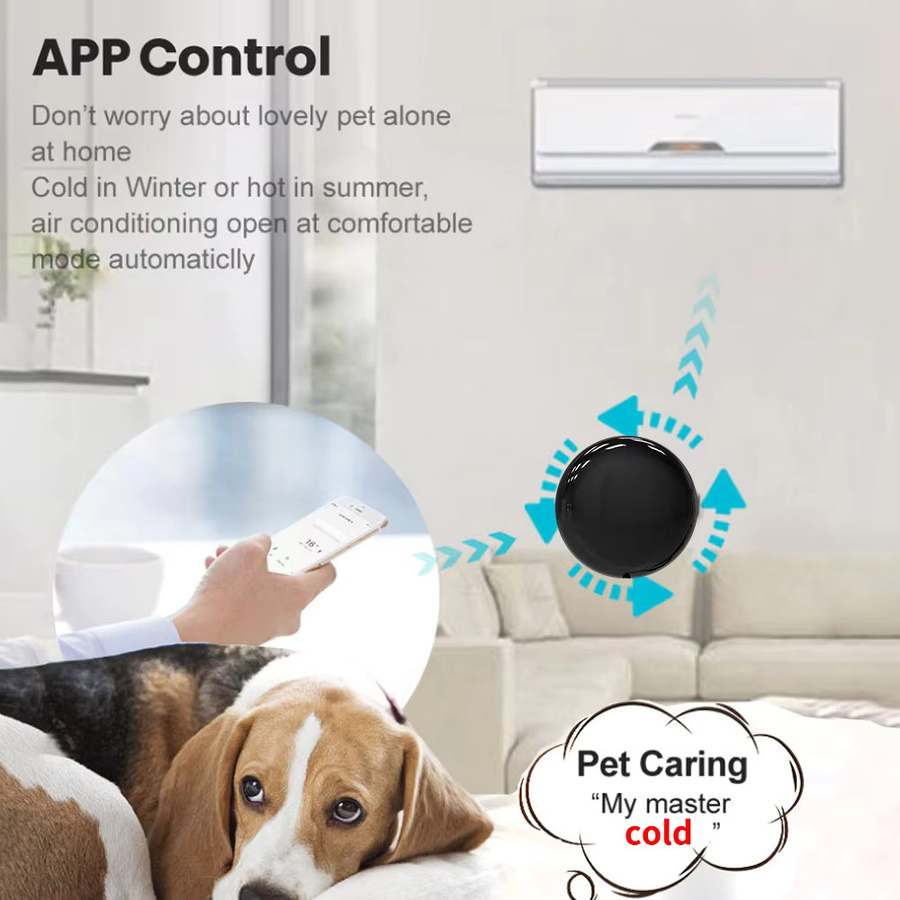 Tuya WiFi IR Universal Fernbedienung für Smart Home Automation in Schwarz, kompatibel mit SmartLife App, Alexa und SmartThings - Bild 2