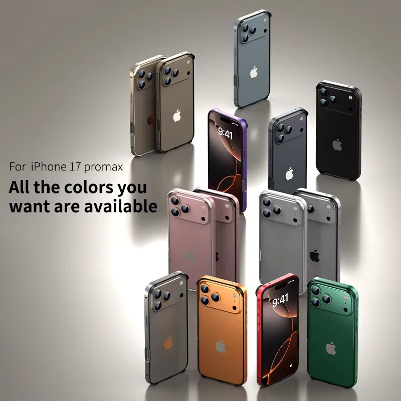 MACDOT Stoßfeste Silikon-Schutzhülle mit Aluminium-Metallrahmen für iPhone 17 Pro Max 17 Air 16 15 14 Plus 13 Pro Max in Gold - Bild 5