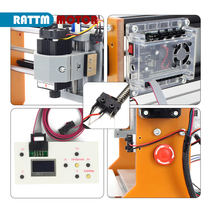 RATTMMOTOR 3018 Pro 3-Achsen-CNC-GRBL-Steuerung DIY Mini-Lasergravur-Fräsmaschine mit E-Stopp und Offline-Controller - Bild 3