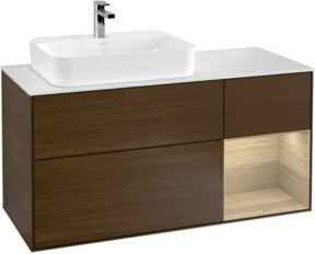 V&B Waschtischunterschrank Finion mit Wandbeleuchtung, Breite: 120 cm - Bild 1