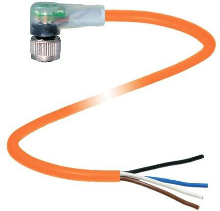 Pepperl+Fuchs Sensor-Aktor-Steckverbinder 70137220-100002, konfektioniert, 4-polig, orange, Länge: 5 m - Bild 1