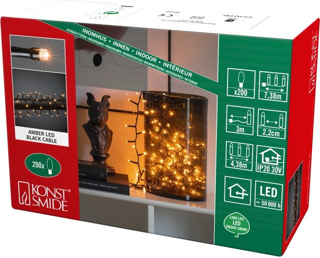 Konstsmide Micro LED Büschellichterkette Cluster in Bernstein mit 200 LEDs - Bild 3