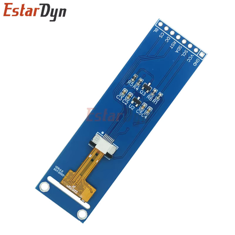 Estardyn 2,25 Zoll TFT LCD Modul mit ST7789 Treiber und SPI-Schnittstelle in Blau, B/H: 76 x 284 mm - Bild 4