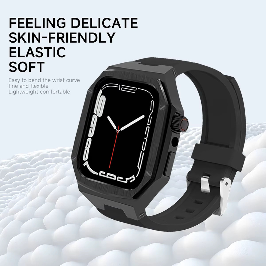 Geekthink Uhrenarmband Edelstahl, Kautschuk, Apple Watch 11 42 mm 46 mm, Serie 10 42 mm 46 mm - Bild 2