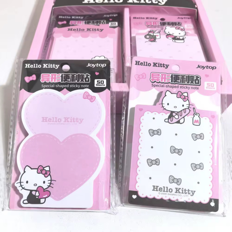 Sanrio Hello Kitty Haftnotizen in Blau und Pink, niedliche selbstklebende Notizblöcke für Schule und Studium - Bild 2