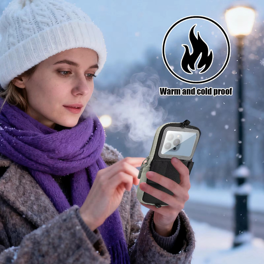 Schneesichere USB-Handy-Tasche mit thermischer Heizfunktion für Skifahren und Outdoor-Aktivitäten - Bild 3