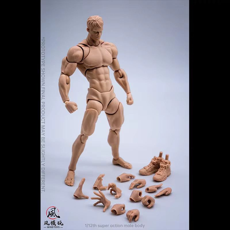 Wind Toys FMW001 Super Artikulierter männlicher Körper Actionfigur, 1/12 - Bild 2
