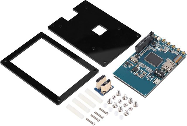 3,5 Zoll HDMI LCD Bildschirm mit 1080P IPS Display und 60fps für Raspberry Pi im schwarzen Acrylgehäuse - Bild 1