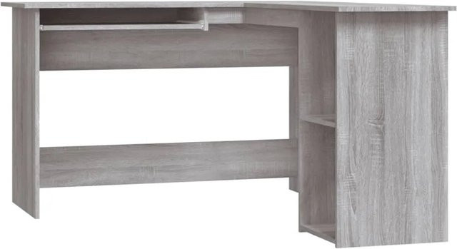 vidaXL Eckschreibtisch in Grau Sonoma aus Holzwerkstoff, B/T/H: 140 x 120 x 75 cm - Bild 1