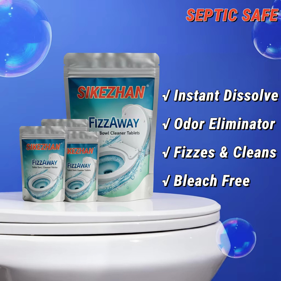 SIKEZHAN FizzAway Toilettenschüssel-Reinigungstabletten, Septic Safe Deodorant zur schnellen Reinigung - Bild 2