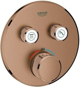 Grohe Fertigset Grohtherm Smartcontrol w suns gold Wandarmatur mit 2 Absperrventilen - Bild 1