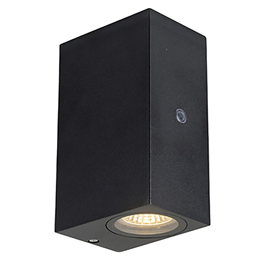 LED`s,ight Außenleuchte aus Aluminium in Schwarz mit Dämmerungssensor und modernem eckigem Design - Bild 2