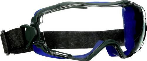 3M GoggleGear 6000 Vollsichtbrille GG6001NSGAF-BLU in Blau und Schwarz mit Antibeschlag- und Antikratz-Schutz, Transparent - Bild 1