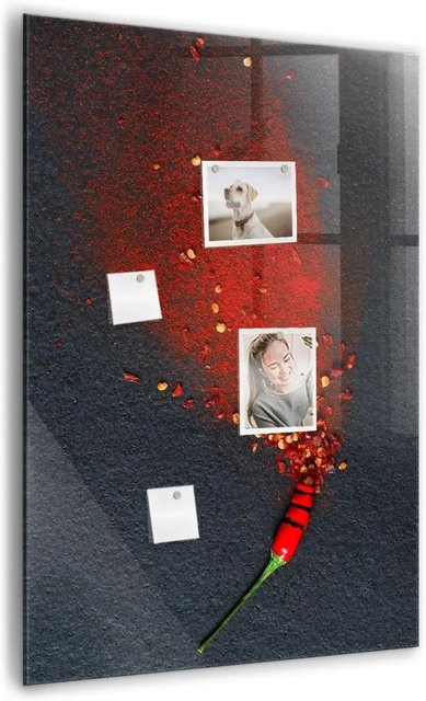 Tulup Glasmagnettafel Weiß, B/H: 70 x 100 cm, beschreibbares magnetisches Whiteboard aus Glas für die Wandmontage - Bild 1