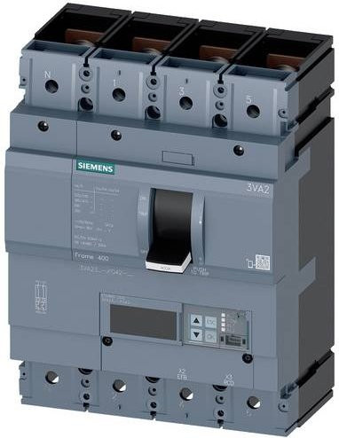 Siemens 3VA2340-6KQ42-0AA0 Leistungsschalter in Grau mit einem Einstellbereich von 160 - 400A und einer maximalen Schaltspannung von 690 V/AC - Bild 1