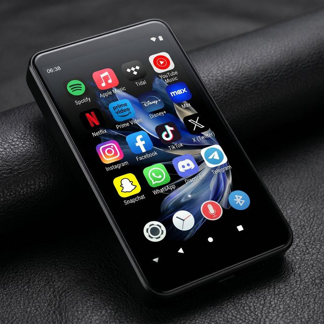 Famue BF12/PF31 Android 10 MP3-Player mit 4 Zoll Display, Bluetooth und WiFi, MP4-Player in Schwarz mit Spotify, Audible, Pandora und Amazon Music Unterstützung - Bild 1