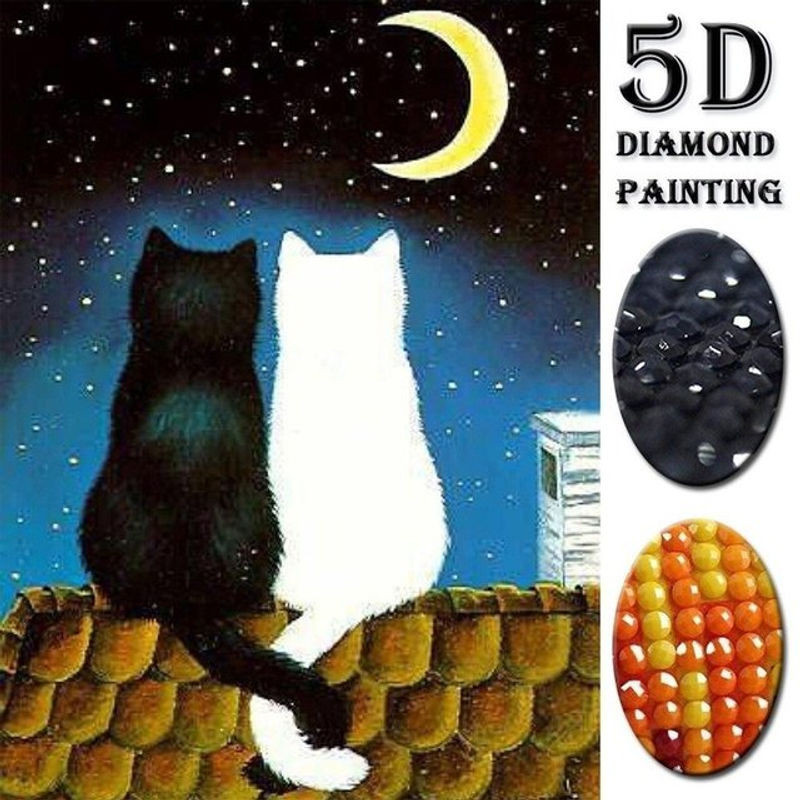 FIYO Diamond Painting Set Kat Motiv Mehrfarbig B/H: 20 x 30 cm - Bild 1