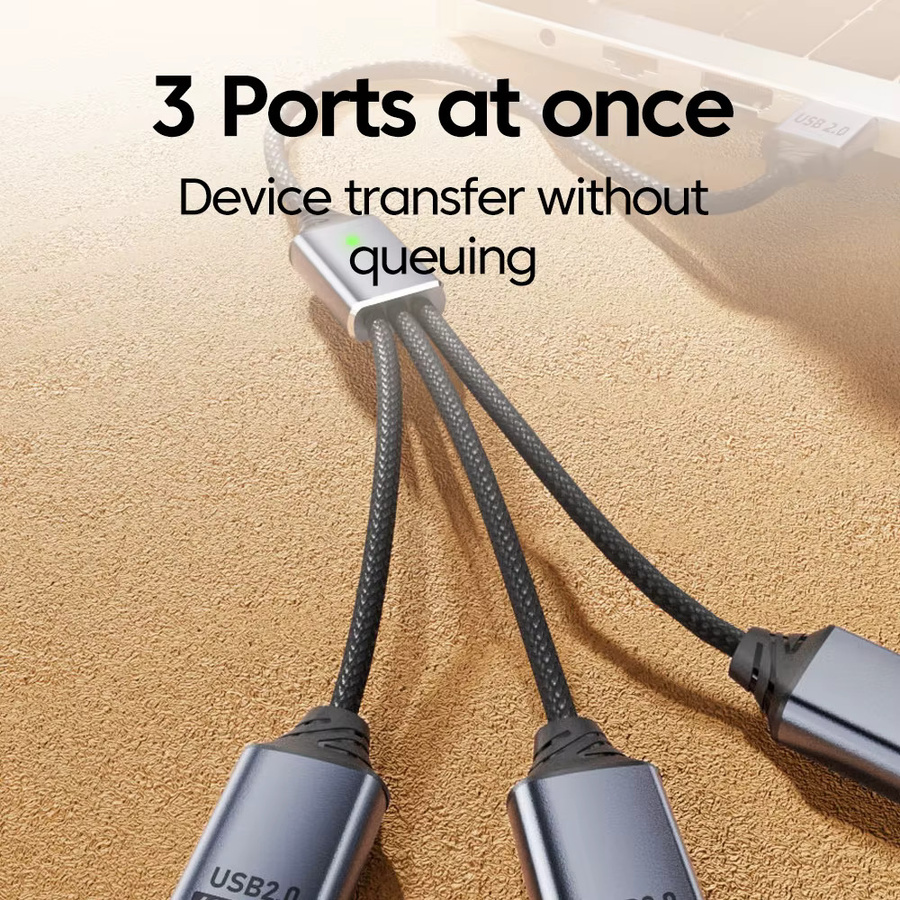 Olaf USB Typ C Hub 3-Port OTG Adapter für Datenübertragung und Power Delivery mit Samsung Kompatibilität - Bild 2