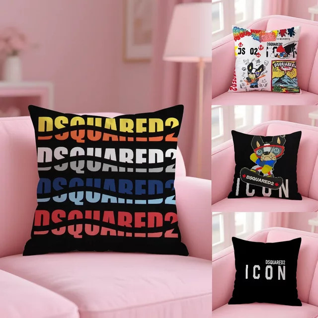 D-DsquaredS Kinder-Kissenbezug aus Plüsch in Multicolour, allergikerfreundlich mit unsichtbarem Reißverschluss, B/T/H: 40 x 40 x 40 cm - Bild 1