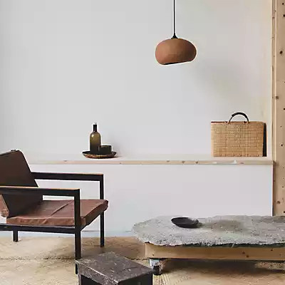 Ay Illuminate Pebble Pendelleuchte aus Keramik in Terrakotta, Durchmesser: 36 cm - Bild 1