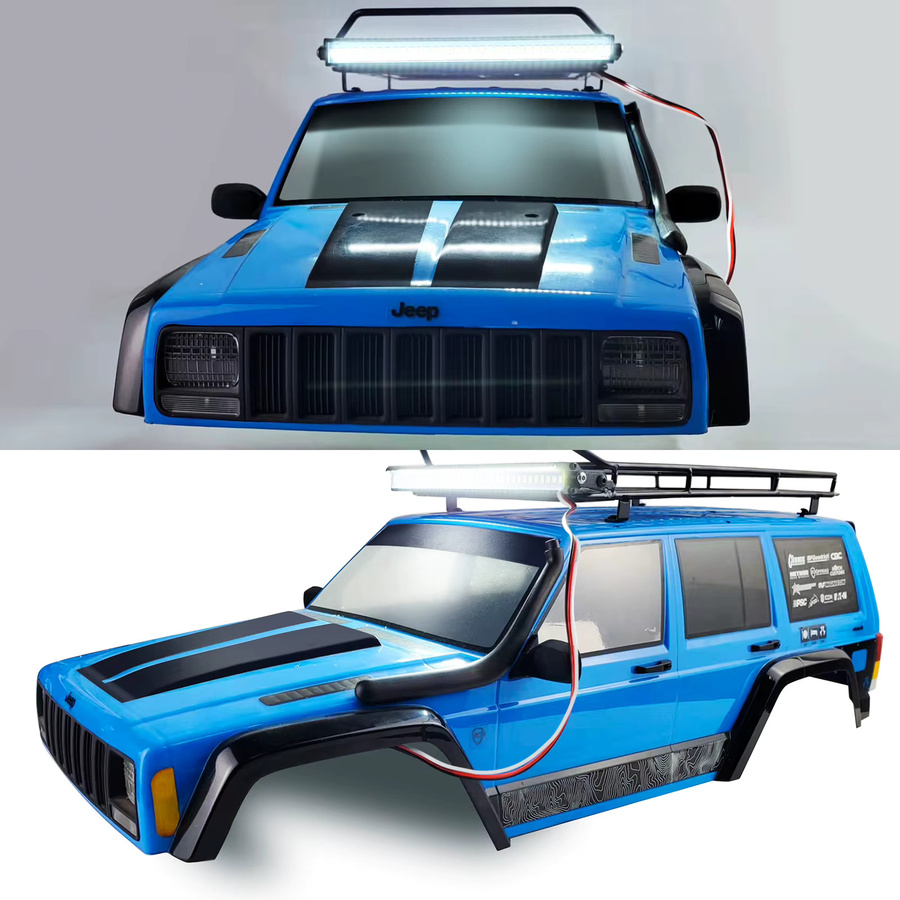 AXSPEED RC-Car-Dachträger, Metall-Gepäckträger, mit LED-Lichtleiste - Bild 4
