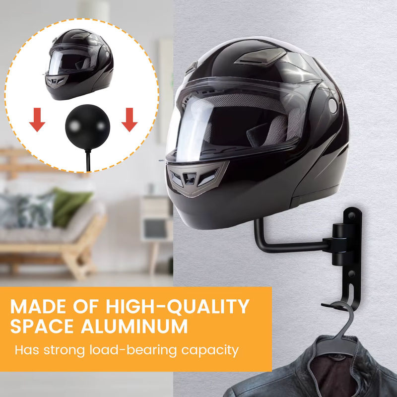 Willstar Wandhalterung für Helme und Accessoires aus Metall, Rotationsaufhänger in Schwarz - Bild 4