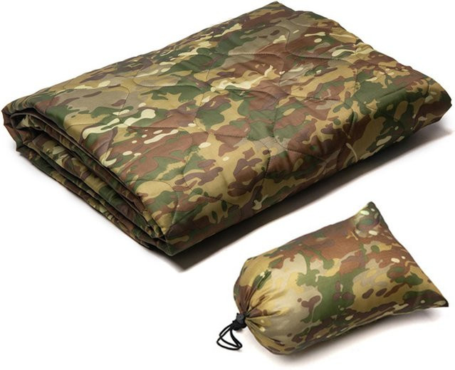 Koogeelife Camouflage-Steppdecke für Outdoor-Camping in Grün und Multicolour - Bild 1