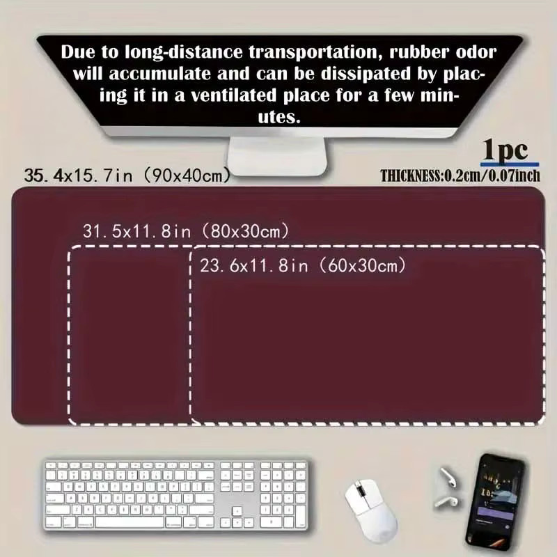 ACMALCO Mauspad Anime Mädchen Mauspad in Rosa, rutschfeste und waschbare Gaming-Schreibtischunterlage für Laptop und PC - Bild 3