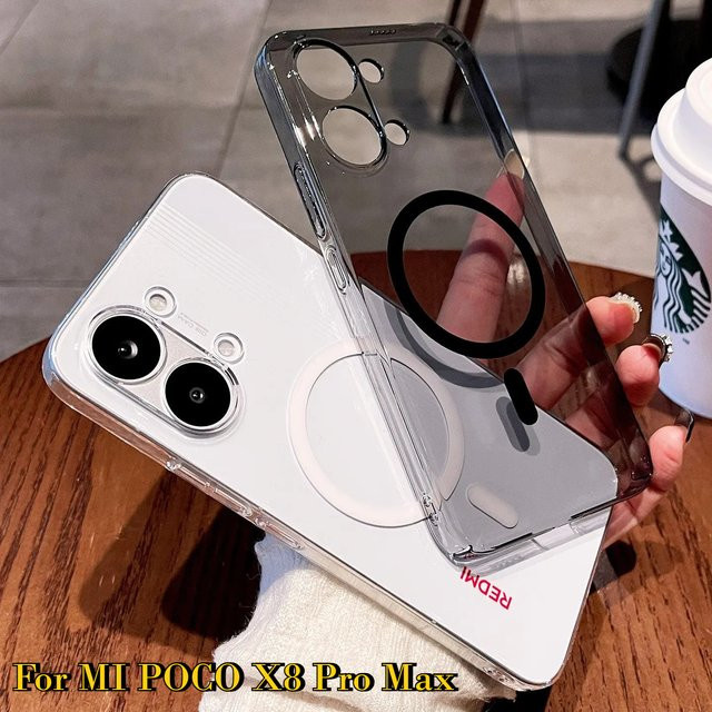 Xiaomi Magnetische Klare Handyhülle aus hartem PC mit HD-Matt-Finish für Poco und Redmi Modelle - Bild 1