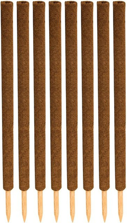 BigDean 8er Set Kokos-Pflanzstäbe aus natürlicher Kokosfaser für Monstera und Kletterpflanzen, braun, Höhe: 110 cm