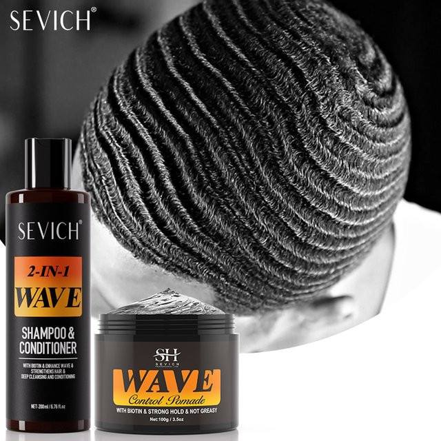 Sevich Deep Wave Control Pomade Shampoo Kit mit Biotin, Herren - Bild 1