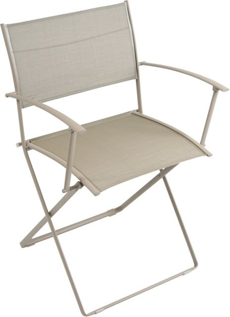 Fermob Plein Air Klappsessel in Beige aus Stahlrohr und UV-beständigem Textilene-Gewebe - Bild 1