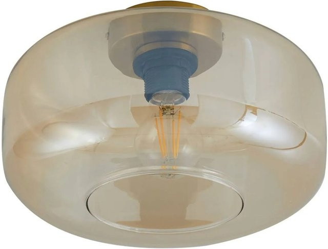 Lindby Deckenlampe Hildur in Creme aus Glas, 1-flammig, E27, Wohnzimmerleuchte - Bild 1