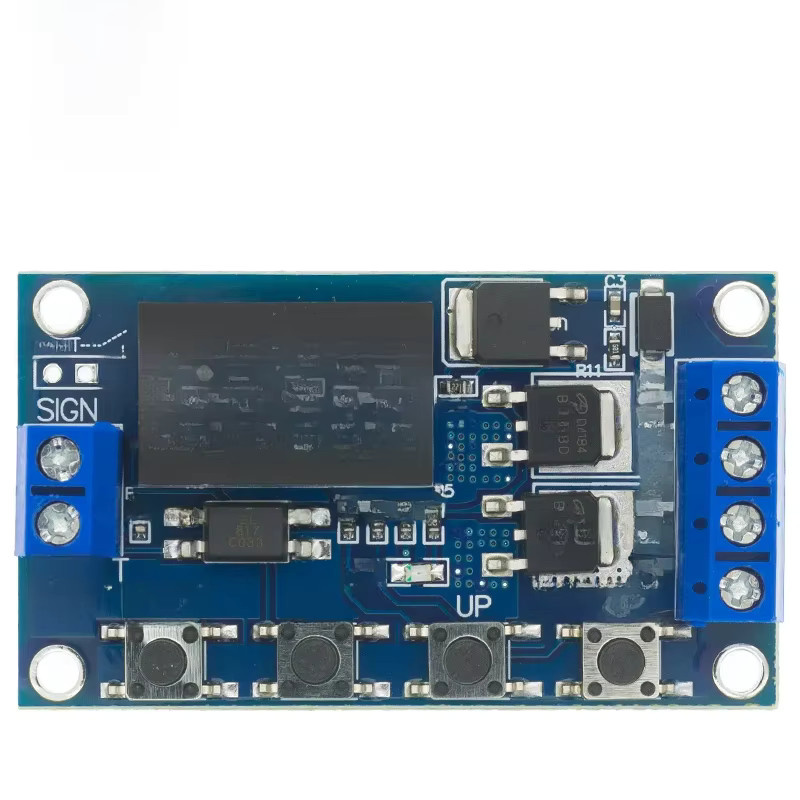 SAMIROB Digitales LED Zeitverzögerungsrelais Modul mit Dual MOS Rohr für DC 12V 24V in Blau - Bild 3