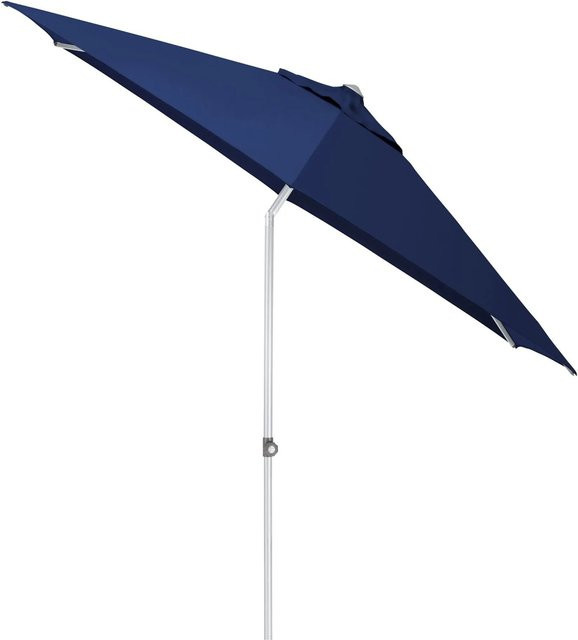 Kettler Marktschirm Easy Push in Blau mit silbernem Aluminiumgestell, Ø 300 cm, Höhe: 250 cm, UPF 50+ und PU-Beschichtung - Bild 1